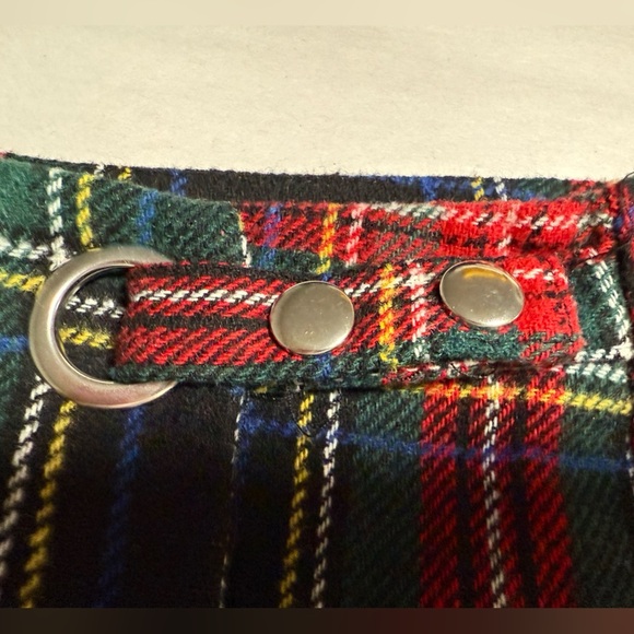 ALYA Multicolored Tartan Plaid Faux Wrap Mini Skirt Size Large Preppy NWT - Picture 4 of 5